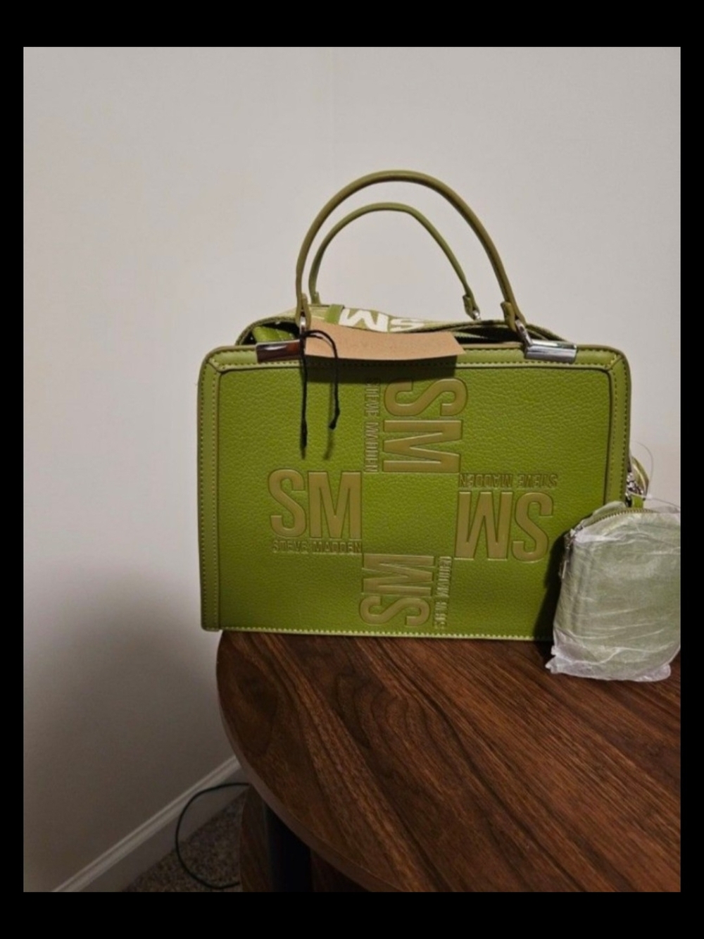 Steve Madden Green Structured Top-Handle Women's Satchel